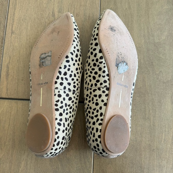 Dolce Vita 8.5 spotted animal print loafers flats with pointed toe - Picture 6 of 8